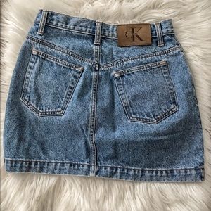 Vintage Calvin Klein High Waisted Denim Skirt